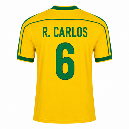 WearFlags Brazil 1998 World Cup Home Retro Football Shirt