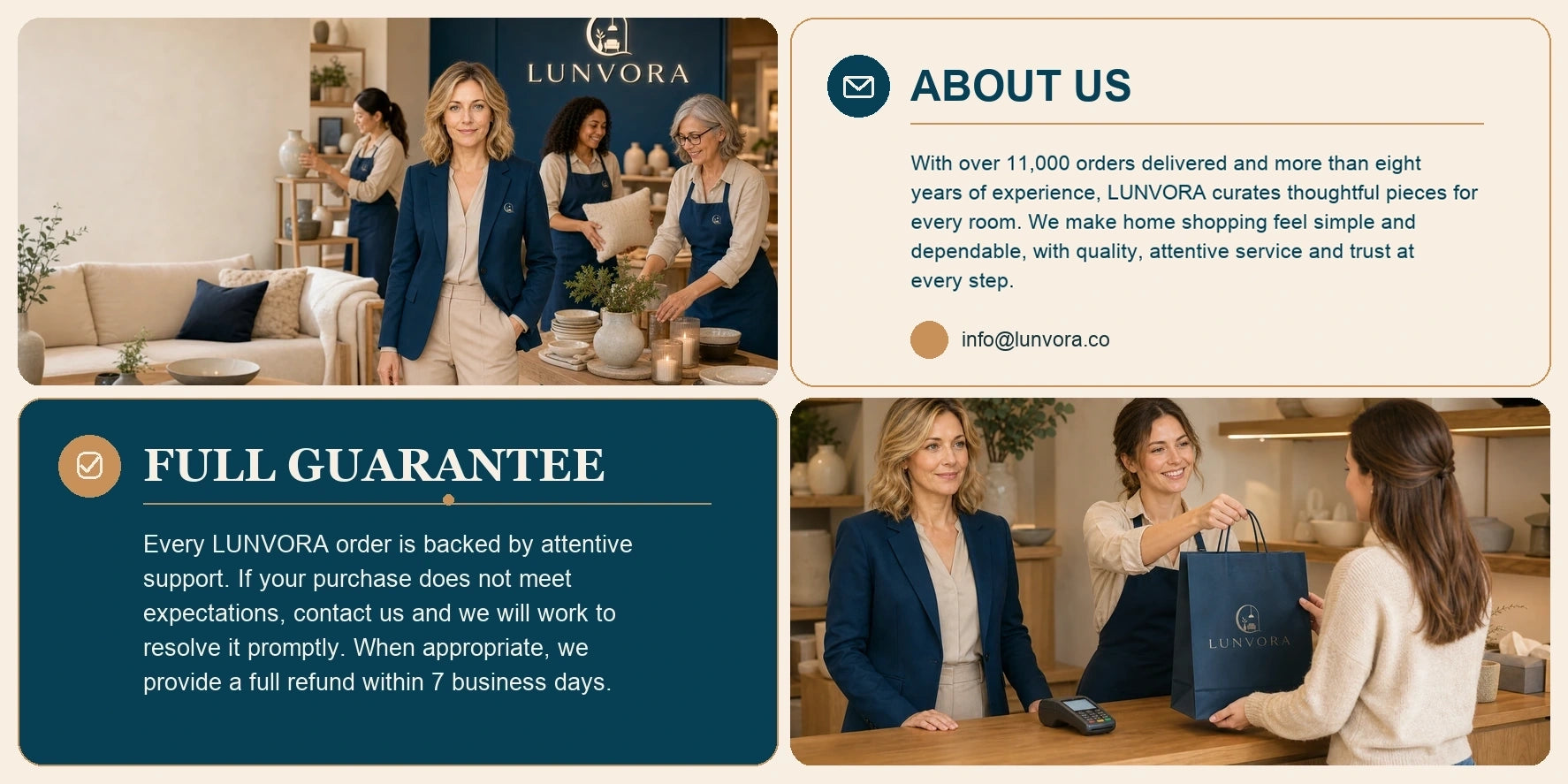 Lunvora home essentials and brand promise