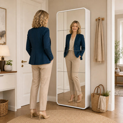Full-Length Mirror Shoe Cabinet 5 Drawers